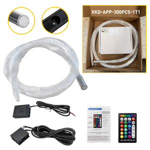 XKD-APP-300PCS-1T1 ไฟเบอร์ออปติกชุดไฟสตาร์ไลท์ 300 ชิ้น 12V DC ตัวควบคุมหลอดไฟ LED รีโมทสำหรับหลังคารถเพดาน - Product Image 1