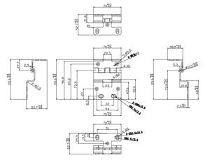 HM1228 Американский 4,5 "холоднокатаная сталь черный изогнутый шарнир изогнутый сверхмощный шарнир - Product Image 4
