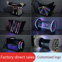 Mesa de DJ de Metal con Logotipo Personalizado al por Mayor, con Reproductor de Discos LED para Bares y Discotecas - Acción de Gracias, Navidad y Año Nuevo