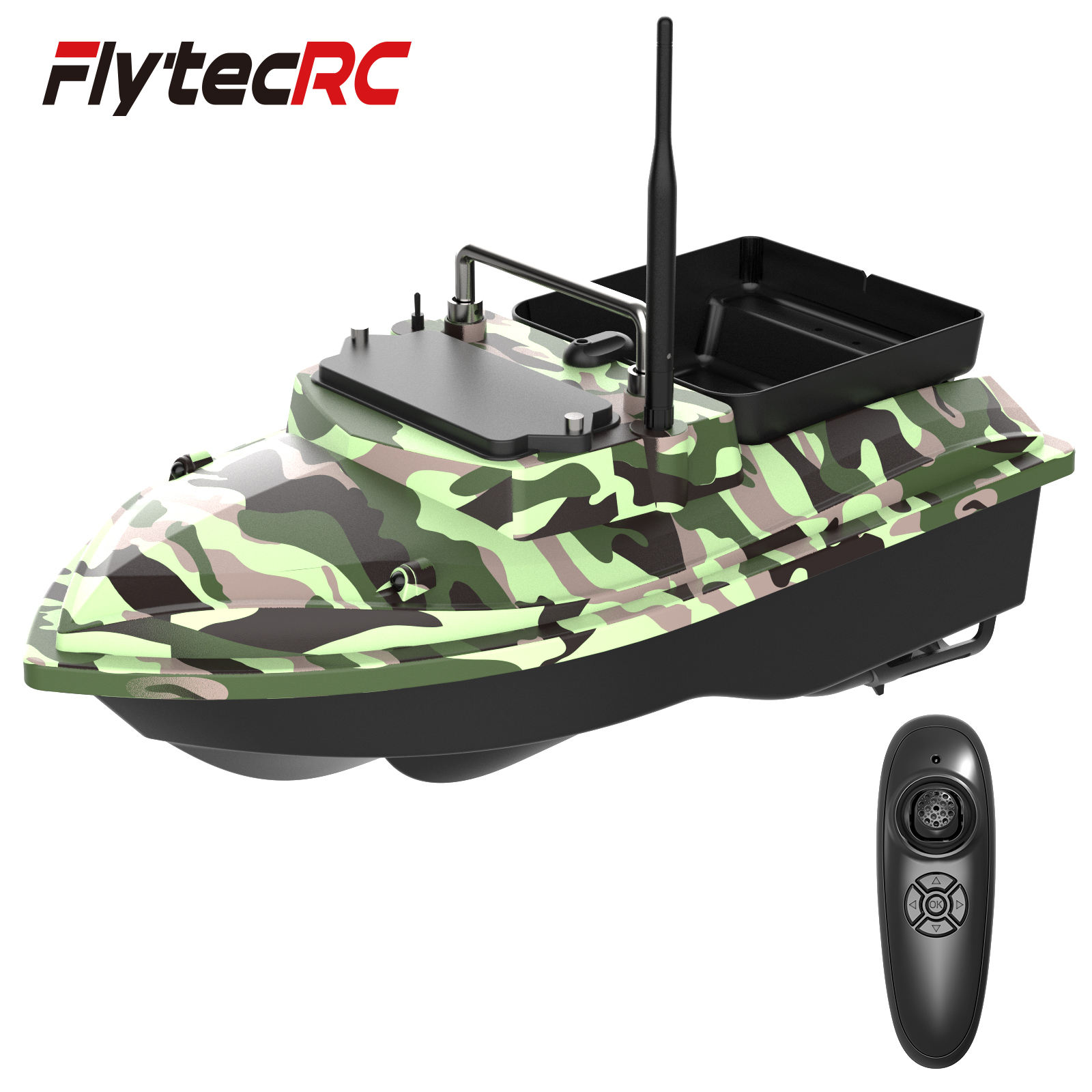 Flytec V050 RC Fishing Bait Boat Dual Power Supply Fish Feeder Device 500M  Distance 2kg Bait Loading Remote Control Boat