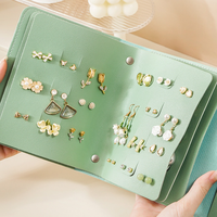 Estuche para Pendientes RR, Práctico Organizador de Aretes, Libro de Almacenamiento de Joyas para Mujer, Estuche de Viaje para Joyas, Bolsa para Pendientes