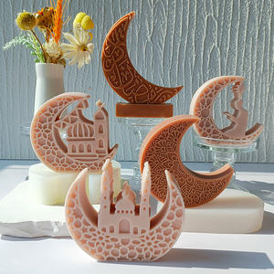 J10-353 כוכב הירח תבנית נר סיליקון עבור eid מובארק קישוט עובש jesus - Product Image 3