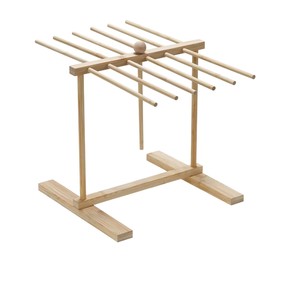 Wooden Noodle <b>Drying</b> <b>Rack</b> Bamboo Removable Stand Upright Pasta Storage <b>Rack</b> Square Shape Single Layer - Product Image 5