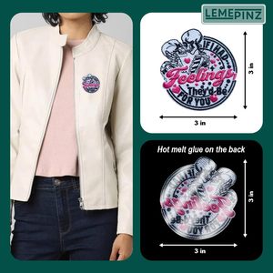 Si j'avais des sentiments, ils seraient pour toi - Patch brodé squelette thermocollant de 3 pouces pour chapeaux et vêtements - Product Image 5