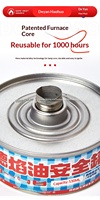 Deyanhaohuo – Réchaud alimentaire à alcool, type lingette, à un trou, réutilisable, avec capacité de chauffage continu, bleu