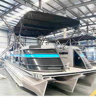 Magnifique Ponton de Sport Tritoon 25 Pieds CE sur Mesure, Bateau Ponton de Fête Flottant de Luxe en Aluminium à Vendre