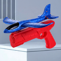 Avion en mousse lumineux de 49 cm, modèle d'avion portatif, planeur pour enfants, jouet volant à propulsion manuelle, cadeau de festival