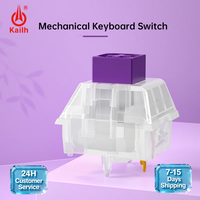 Vente en gros de claviers tactiles Crystal Royal Purple Switch 5 broches, résistants à la poussière et à l'eau (IP56), entièrement transparents