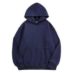 Felpe con cappuccio Premium grigie con Logo personalizzato da uomo stampate in pile con spalle cadenti pesanti felpe con cappuccio <span class=keywords><strong>oversize</strong></span> per uomo - Product Image 5