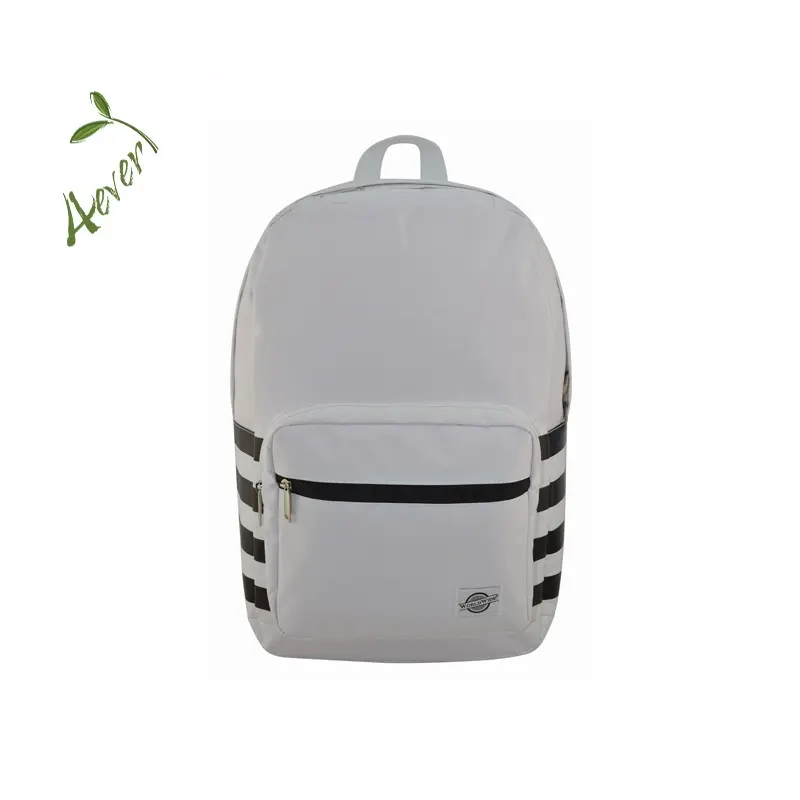 Custom England Style trending white color simple vans teen student backpack