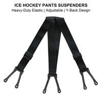 Bretelles de pantalon de hockey sur glace PUCKPROS de haute qualité et durables, réglables en Y à 4 points, en sangle élastique en polyester haute élasticité pour