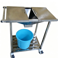 Nouveautés Medco : Chariot de débridement à double porte en acier inoxydable avec roulettes silencieuses, chariot médical mobile