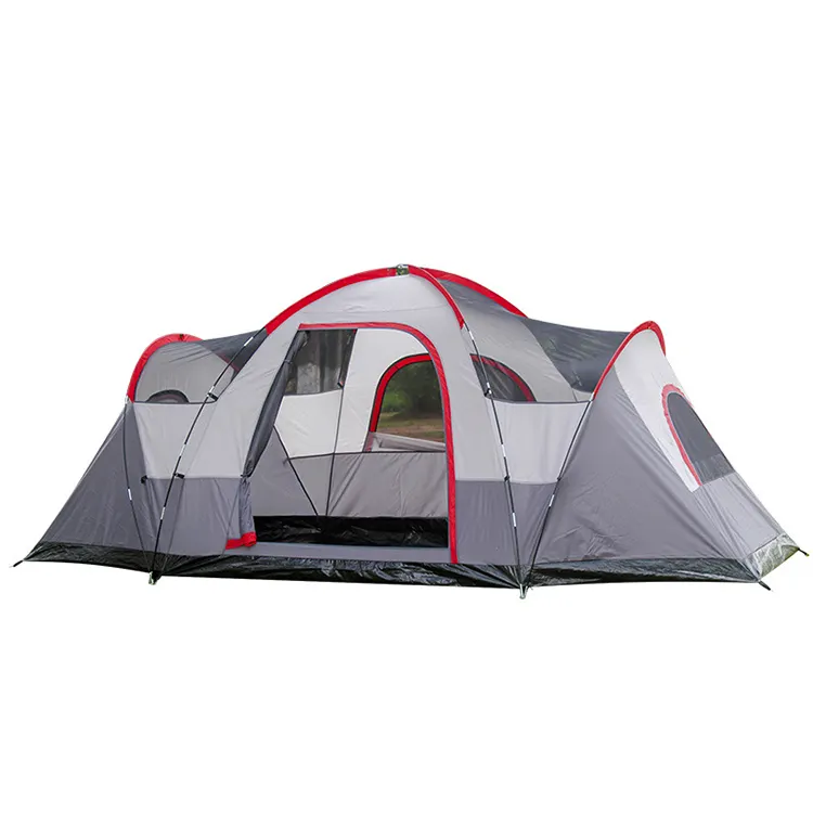 Grande tente extérieure de luxe pour plus de 8 personnes, grande tente familiale de camping en plein air populaire