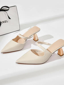 Escarpins à talons hauts pour femme, style féerique, bout pointu, talon fin, couleur nude, collection automne, modèle exclusif - Product Image 6