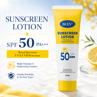 Lotion solaire multivitamine C SPF50 protection UVA/UVB, résistante à l'eau et à la transpiration, convient à tous les types de peau, crème solaire hydratante pour le corps