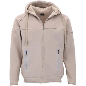 Sweats à capuche surdimensionnés personnalisés à fermeture éclair intégrale, couleur unie, poids lourd, poches, fermeture éclair réfléchissante, sweats à capuche de haute qualité pour hommes - Product Image 1