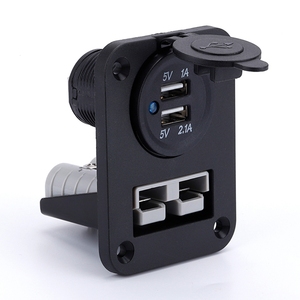 Dc 12V 24V 50A pin nối gắn khung bảng điều khiển Ổ cắm điện Anderson phong cách cắm QC3.0 + PD kép USB xe - Product Image 2
