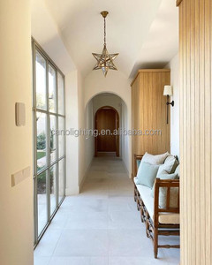 Đồng thau Đèn trần Bắc Âu hành lang Mặt dây đèn ban công nghiên cứu năm cánh sao phòng ngủ đèn chùm ánh sáng - Product Image 4