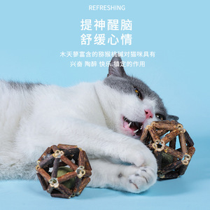 Linglong Ball Catnip Chew Ball For Teeth Cleaning Pet Toys <b>Small</b> Size - Product Image 5