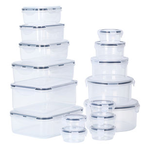 Fabricants 12 pièces Bocal scellé de cuisine Boîte de rangement pour céréales à clapet Boîte de rangement en plastique pour réfrigérateur - Product Image 2