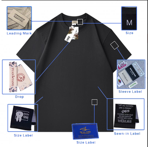 T-shirt in Cotone Spesso 300GSM per Uomo con Logo Personalizzato, Colore Unito, per <span class=keywords><strong>Streetwear</strong></span> e Tendenze - Product Image 3