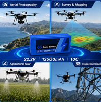 Paket Baterai Lithium Ion 22.2V 40Ah 400Wh/kg Jangkauan Jauh untuk Drone UAV, Detektor UAV, UAV VTOL, UAV Sayap Tetap, dan Motor UAV