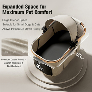 Carrito para Mascotas Plegable, Diseño que Cabe en el <span class=keywords><strong>Maletero</strong></span> del Auto, Desmontable, para Mascotas Pequeñas, Ideal para Viajes, Campamentos y Paseos - Product Image 6