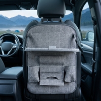 Organisateur de rangement pliable et portable pour siège arrière de voiture en polyester Oxford durable avec support pour jouets, iPad, collations - wazir