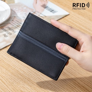 Cartera Antirrobo de Cuero Genuino Personalizada, Tarjetero Negro, Juego de Regalo Clásico en Caja para Hombres, Padres, Novios, <span class=keywords><strong>Cumpleaños</strong></span> - Product Image 3