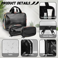 Aloha Impression personnalisée Weekender Transport de nuit Tous les sacs fourre-tout Trousse de toilette en pvc Ensemble de trois pièces imperméable et résistant à la saleté
