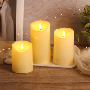 Mermei 3D <strong>Flameles</strong> Charging Station Wholesale 3 Pack LED Candles for Home Decoration - Product Image 2