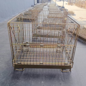 Ağır Hizmet Tipi Tel Örgü Palet Kafesi 800-2000kg Kapasiteli - İstiflenebilir Katlanabilir Depolama Konteyneri (Depo İçin) - Product Image 6