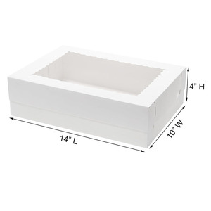 Hình chữ nhật màu trắng bánh rõ ràng cửa sổ quý Tấm bánh hộp bánh rán Cookie cupcakes Pastry Pie nắp lớn và bao bì hộp cơ sở - Product Image 6