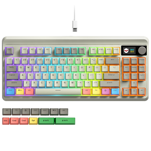 XVX M87 Pro Bàn Phím Cơ Khí Tri-Chế Độ Thông Minh Hiển Thị RGB Backlit Không Dây/Loại C Lập Trình Phím (Chơi Game/Máy Tính Xách Tay)-San Hô - Product Image 1