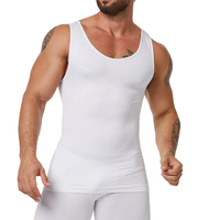 Débardeur amincissant sans manches pour homme, respirant et sans coutures, avec contrôle du ventre, compression, pour la gym et l'entraînement, en Spandex/Nylon