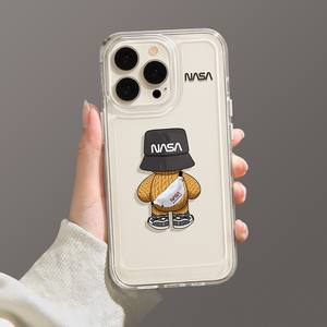 Fundas de teléfono TPU transparentes de oso de dibujos animados bonitos para iPhone 16 <span class=keywords><strong>Pro</strong></span> Max diseño de oso violento Compatible con iPhone 11 modelos más nuevos - Product Image 6