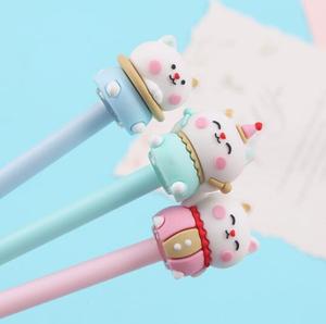 Dibujos animados <span class=keywords><strong>circo</strong></span> gatos azul plástico Gel pluma 0,5mm borrable lindo estudiante papelería - Product Image 5