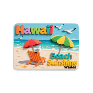 Nouveaux aimants de réfrigérateur de voyage en forme de bouteille à la dérive, style vivant, souvenirs, <span class=keywords><strong>aimant</strong></span> de réfrigérateur en métal personnalisé, plage de Saipan, doré - Product Image 5