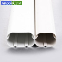 Vente directe usine – Gaine de protection droite en PVC blanc de 2 m pour conduites de climatisation et mini-split