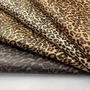 New Products Special Materials Animal Print Leopard Print Basic Style PVC Leather For Shoes Bags