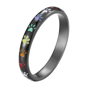 Anello Colorato a Forma di Zampa Arcobaleno per Donne, Gioiello da Dito con Motivo Animale - Product Image 3