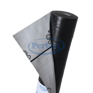 Waterproofing Membrane Vapor Barrier Synthetic Roofing Underlayment With Reinforcing Base Paper Fabric Mesh