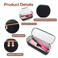 Sac de voyage KOCNAI personnalisé résistant à la chaleur pour fer à friser, organiseur d'outils capillaires, étui de rangement grande capacité pour outils de coiffure avec fermeture éclair