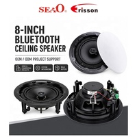 Haut-parleur de plafond 8 pouces avec amplificateur intégré, en plastique, pour usage intérieur/extérieur, 6 ohms, 30W RMS, OEM ODM, fourniture en gros d'usine