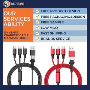 สายชาร์จโทรศัพท์อเนกประสงค์5ใน1ทำจากทองแดงแท้ Type-C สายชาร์จไมโคร USB Type C ยาว1.2เมตรสายชาร์จซุปเปอร์ชาร์จแบบถัก - Product Image 4