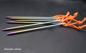 Nuevos productos coloridos para acampar al aire libre TC4 aleación de titanio tienda de campaña estaca 5*165MM - Product Image 4