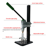 Handmatige parfumfles-krimpmachine, afsluitmachine voor 12mm, 13mm, 15mm en 20mm flessen