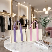 Sac fourre-tout promotionnel pliable en toile avec rubans, grande capacité 24x20x10, sans fermeture, personnalisable, pour l'exportation