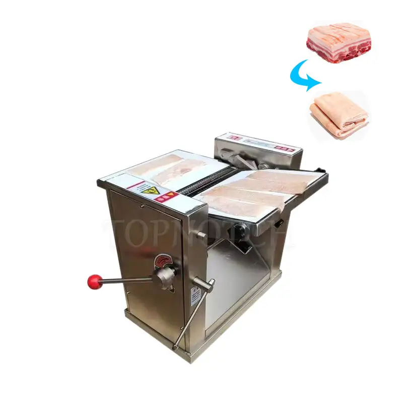 Mesin pengupas kulit daging babi komersial pabrik mesin pemotong kulit babi ekspor