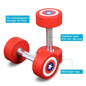 Mancuerna recubierta de PU de cabeza redonda para levantamiento de <span class=keywords><strong>pesas</strong></span> Popular más nueva para gimnasio - Product Image 3